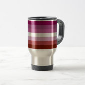 Mug De Voyage SlipperyJoe's lesbian pride flag feminine communit (Devant droit)