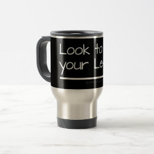 Mug De Voyage SlipperyJoe's look gauche drôle stark blanc flèche