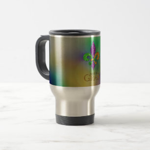 Mug De Voyage SlipperyJoe's Mardi Gras festival scintiller fleur