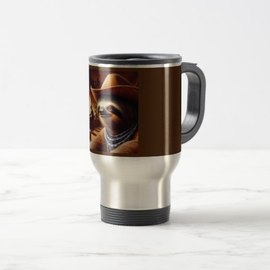 Mug De Voyage Sloth Cowboy à Saloon (Devant droit)