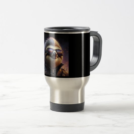 Mug De Voyage Sloth Cyberpunk (Devant droit)