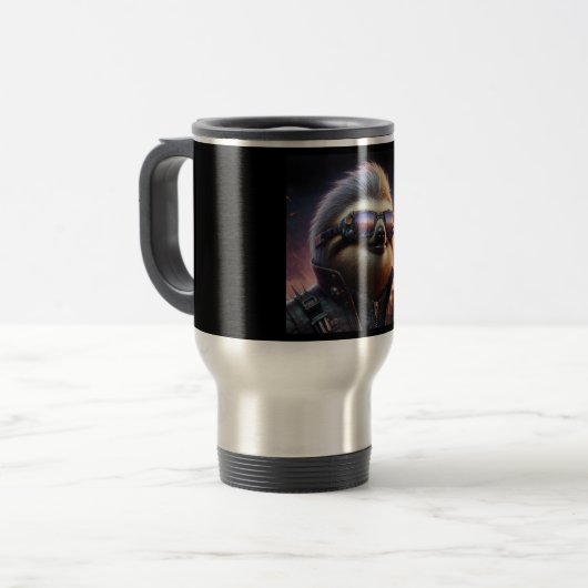 Mug De Voyage Sloth Cyberpunk (Devant gauche)