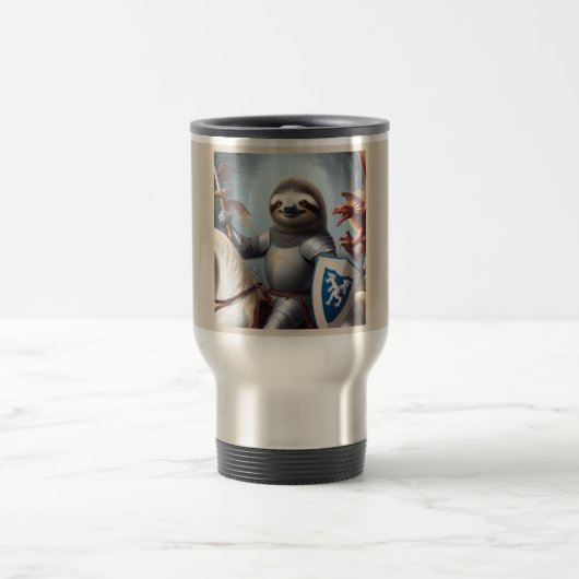 Mug De Voyage Sloth Knight Fighting Dragons (Centre)