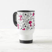 Mug De Voyage Snoopy Black & Magenta Motif (Devant gauche)