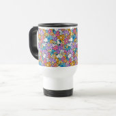 Mug De Voyage Snoopy & Motif de fleurs de bois (Devant gauche)