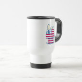 Mug De Voyage Snoopy sur 4 juillet Dog House (Devant droit)