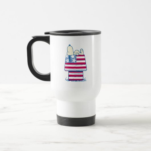 Mug De Voyage Snoopy sur 4 juillet Dog House (Gauche)