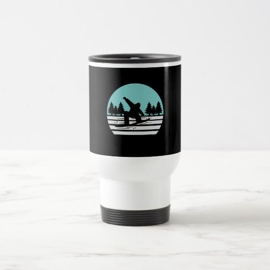 Mug De Voyage Snowboard Rétro Vintage (Centre)