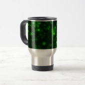 Mug De Voyage Snowflakes with Green Background (Devant gauche)