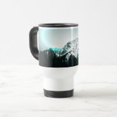 Mug De Voyage Snowy mountain mysterious blue neon light (Devant gauche)