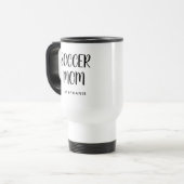 Mug De Voyage Soccer Maman Moderne Nom personnalisé (Devant gauche)