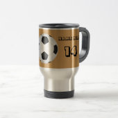 Mug De Voyage Soccer noir personnalisé (Devant droit)