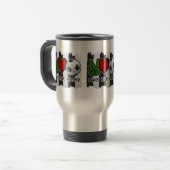 Mug De Voyage Soccer paix et amour (Devant gauche)