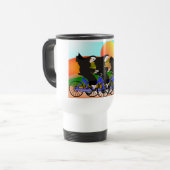 Mug De Voyage Soeurs à vélo Cadeaux d'art (Devant gauche)