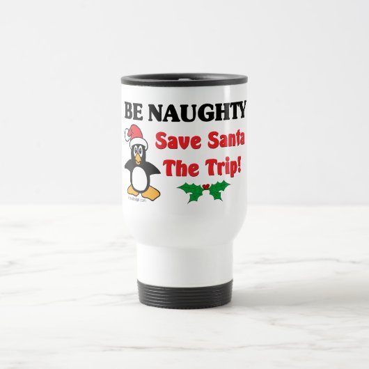 Mug De Voyage Sois Naughty ! Sauvez Père Noël Le Voyage ! (Centre)