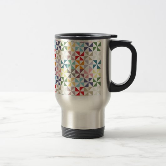 Mug De Voyage Soleil géométrique coloré (Droit)