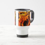 Mug De Voyage Sorcière d'Halloween avec un chat noir (Devant droit)