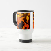Mug De Voyage Sorcière d'Halloween avec un chat noir (Devant gauche)