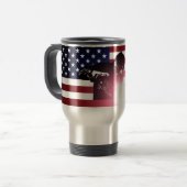 Mug De Voyage Soudeuse et drapeau américain (Devant gauche)