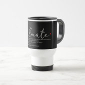 Mug De Voyage Soulmate Définition Chic Script Red Love Heart (Devant droit)