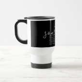 Mug De Voyage Soulmate Définition Chic Script Red Love Heart (Gauche)