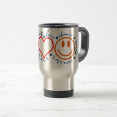 Mug De Voyage Sourire d'amour de paix (Devant droit)