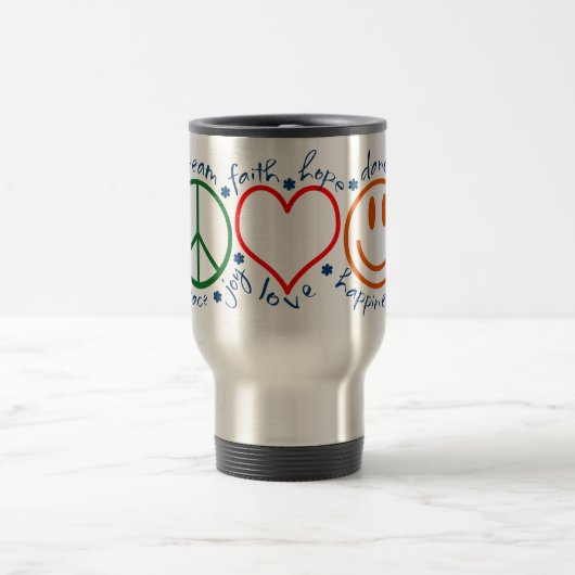 Mug De Voyage Sourire d'amour de paix (Centre)