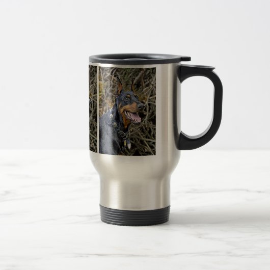 Mug De Voyage Sourire de dobermann (Droit)
