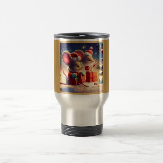 Mug De Voyage Souris de Noël 3 (Centre)