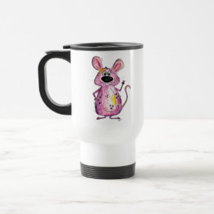 Mug De Voyage Souris mignonne violet blanc