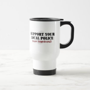 Mug De Voyage Soutien à votre police locale - laissez des emprei
