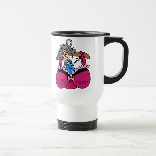 Mug De Voyage Soutiens-gorge et humour de rides (Droite)