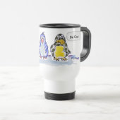 Mug De Voyage Soyez des pingouins en caricature Cool (Devant droit)