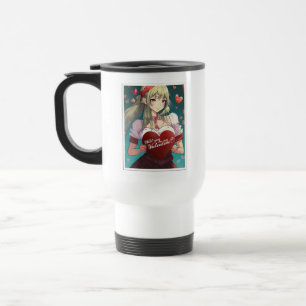 Mug De Voyage Soyez ma Saint-Valentin dans le style Manga 33893