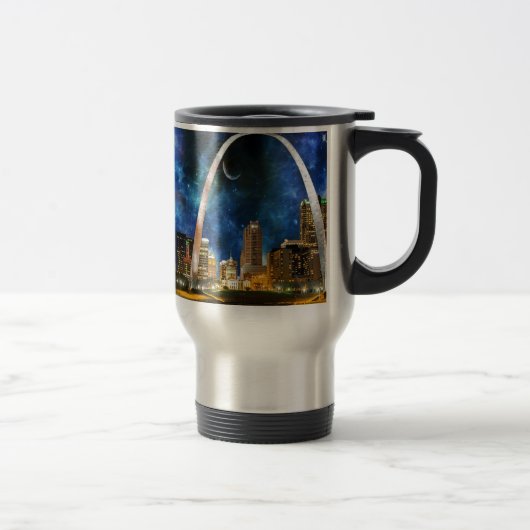 Mug De Voyage Spacey St. Louis Skyline (Droit)