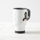 Mug De Voyage Spaniel noir et tan Cavalier personnalisé (Devant droit)