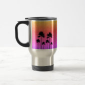 Mug De Voyage Sparkly Palm Trees Gradient Sunset Personalised (Gauche)