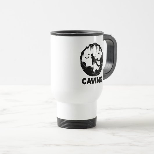 Mug De Voyage Spéléologie - Grotte Spelunking (Devant droit)