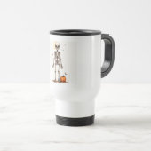 Mug de voyage squelette d'Halloween (Devant droit)
