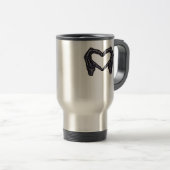 Mug De Voyage Squelette Mains Formant Un Coeur (Devant droit)