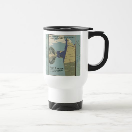 Mug De Voyage St. Augustine Florida Poster du fort espagnol (Droite)
