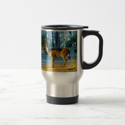 Mug De Voyage Stade / Buck Deer, Ciel bleu clair (Droit)