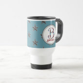 Mug De Voyage Star Monogramme Famille Lettre Nom Nautique (Devant droit)