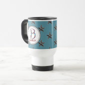 Mug De Voyage Star Monogramme Famille Lettre Nom Nautique (Devant gauche)