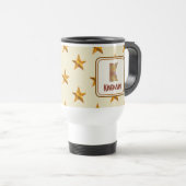 Mug De Voyage Star Patchwork Nom K Monogramme initial (Devant droit)