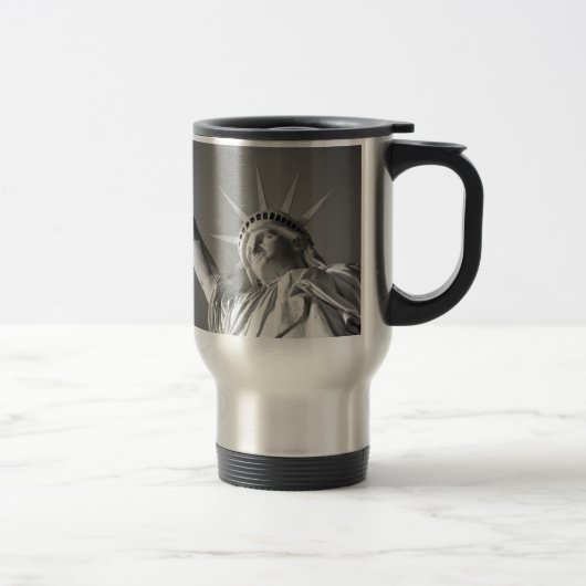 Mug De Voyage Statue blanche noire de la Liberté (Droit)