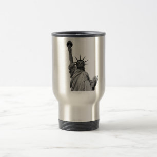 Mug De Voyage Statue noire et blanche de la Liberté