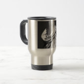 Mug De Voyage Statue noire et blanche de la Liberté (Devant gauche)