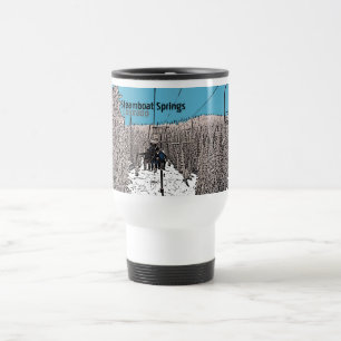 Mug De Voyage Steamboat Springs Colorado jour sur ascenseur bois