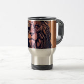 Mug De Voyage Steampunk Couleur Gradient Lion Rustique (Devant droit)